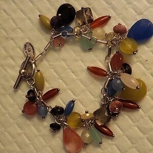 NWOT Erica Zap gemstone silver 925 bracelet